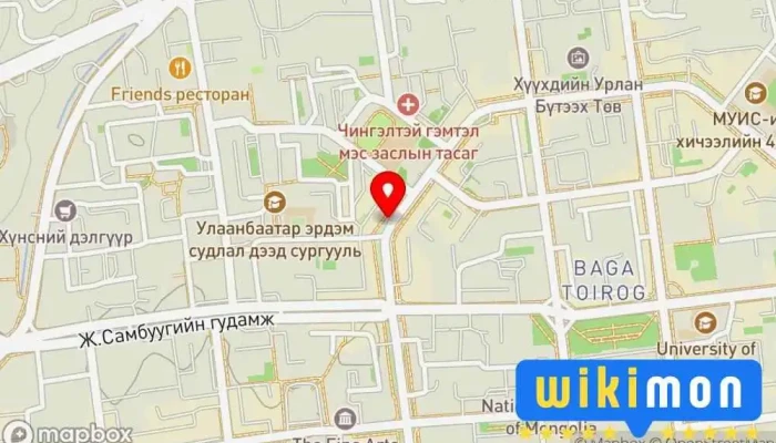 гэсэн газрын зураг Aavyn Uschin Үсний Салон дээр Улаанбаатар