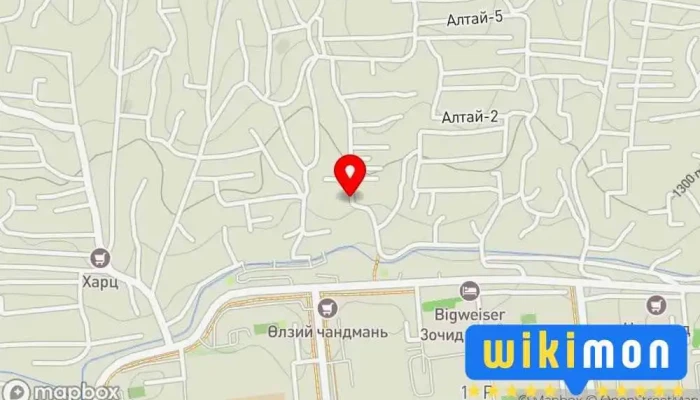 гэсэн газрын зураг Алтайн 1-р зогсоол /баруун/ Bus stop дээр Улаанбаатар