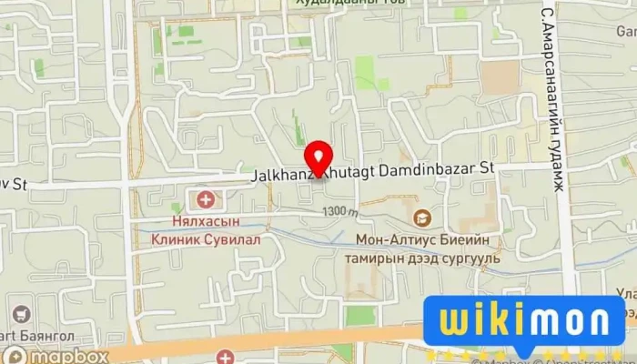 гэсэн газрын зураг Amure Hotel Ulaanbaatar Зочид буудал, Кароаке баар, Солонгос хоолны ресторан дээр Улаанбаатар