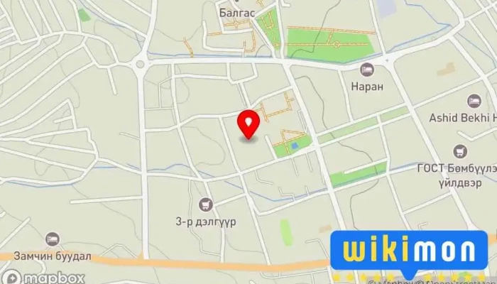 гэсэн газрын зураг Архангай аймгийн Хөдөлмөр, халамжийн үйлчилгээний газар Хөдөлмөр эрхлэлтийн төв дээр Цэцэрлэг