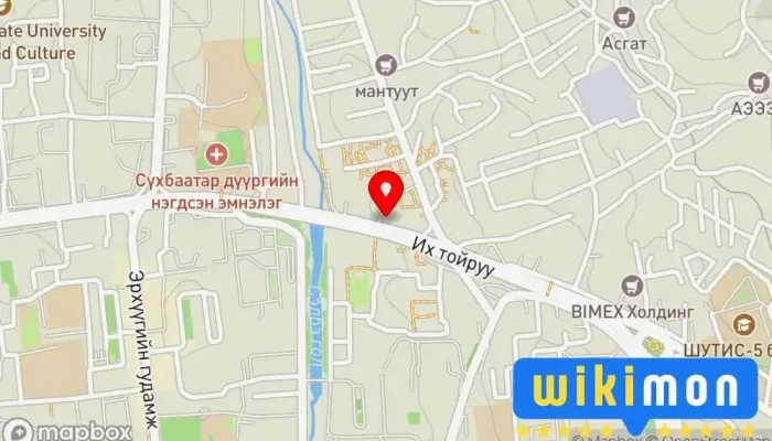 гэсэн газрын зураг Авто шил Худалдааны гудамж дээр Улаанбаатар