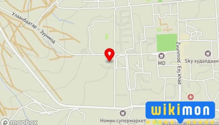 гэсэн газрын зураг Авто тээврийн төв Bus stop дээр Зуунмод