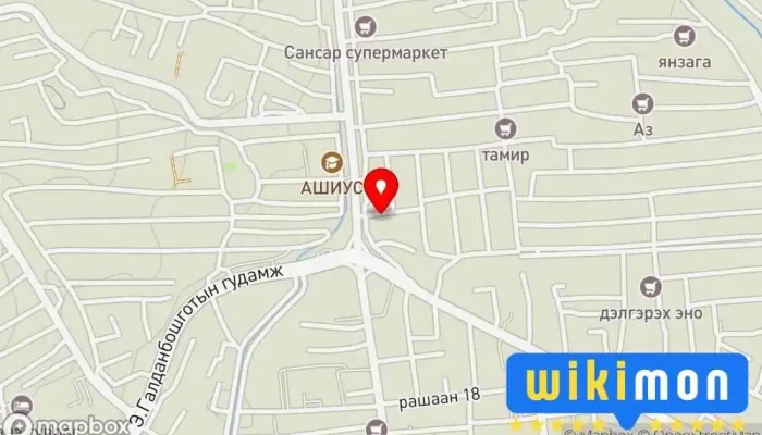 гэсэн газрын зураг Авто засвар байсан Автомашин засварын газар дээр Улаанбаатар