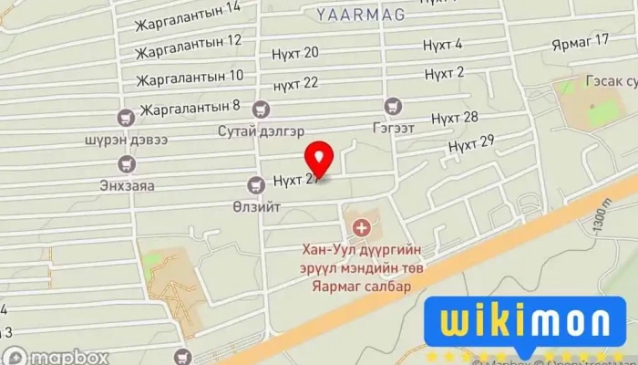 гэсэн газрын зураг Авто засвар дулаан гараж Автомашины сэлбэгийн дэлгүүр дээр Улаанбаатар