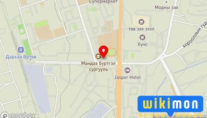 гэсэн газрын зураг Aymagiyn Prokuroryn Gazar Хотын захиргаа дээр Дархан