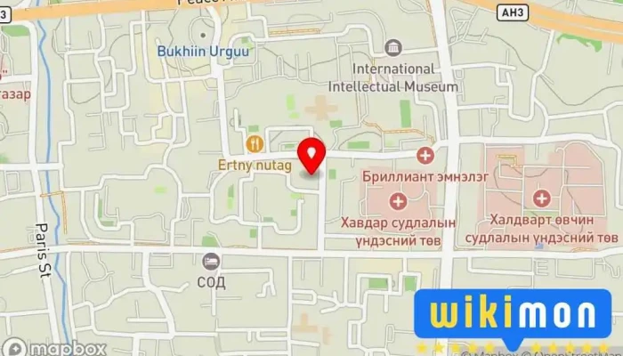 гэсэн газрын зураг Багануур ХХК- байрны 2 давхарт Сургалтын Төв дээр Улаанбаатар