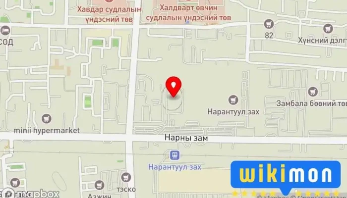 гэсэн газрын зураг Баялаг Ундраа Худалдааны гудамж дээр Улаанбаатар