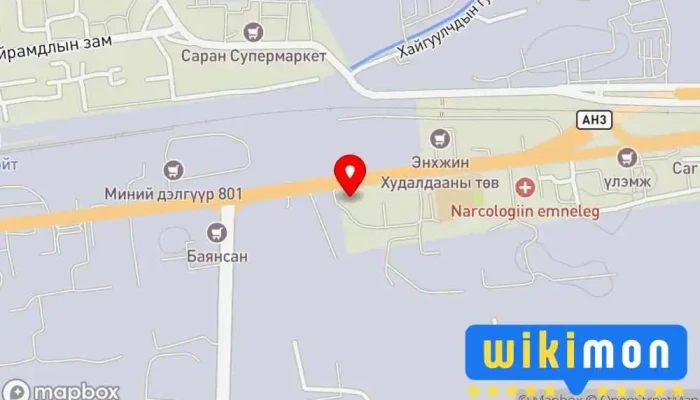 гэсэн газрын зураг Баян Зоогийн Газар Ресторан дээр Улаанбаатар