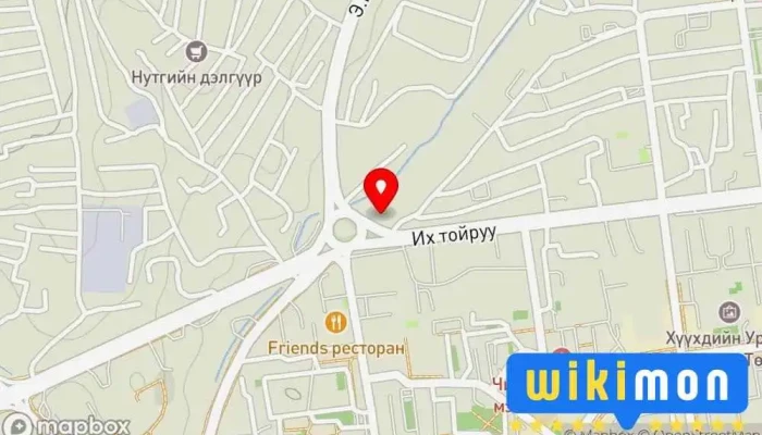 гэсэн газрын зураг Баянбүрд Тоёота засварын төв Автомашин засварын газар дээр Улаанбаатар