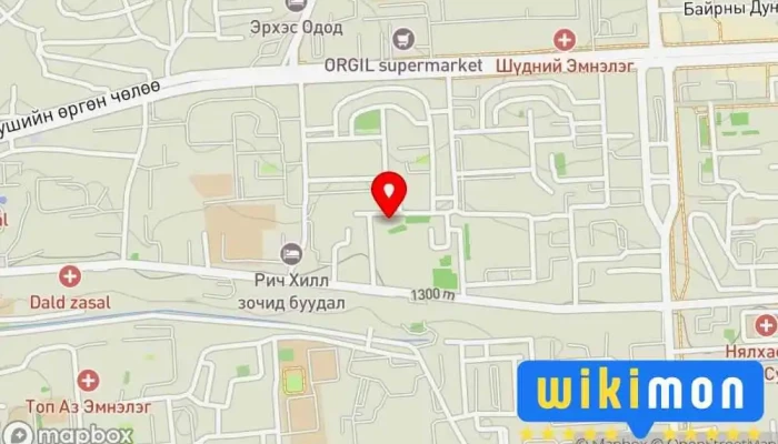 гэсэн газрын зураг Баянгол Дүүргийн Хөдөлмөр, халамжийн үйлчилгээний хэлтэс Түр байрлах байр дээр Улаанбаатар