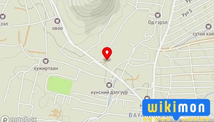 гэсэн газрын зураг Баянхошуу Засвар Автомашины зогсоол дээр Улаанбаатар