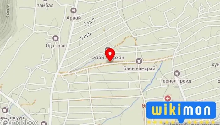 гэсэн газрын зураг Баянхошууны зогсоол Bus stop дээр Улаанбаатар