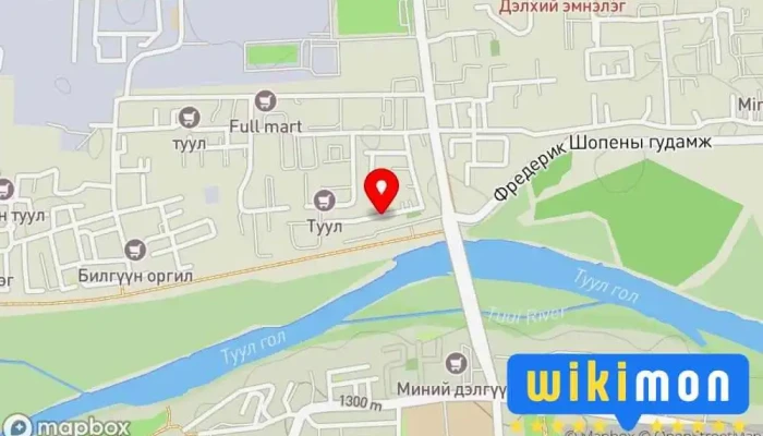 гэсэн газрын зураг Байр Сүм хийд дээр Улаанбаатар