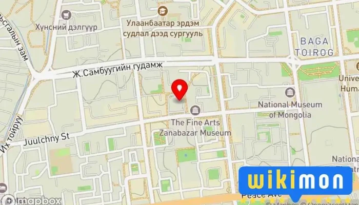гэсэн газрын зураг Барилгачидын талбай Town square дээр Улаанбаатар