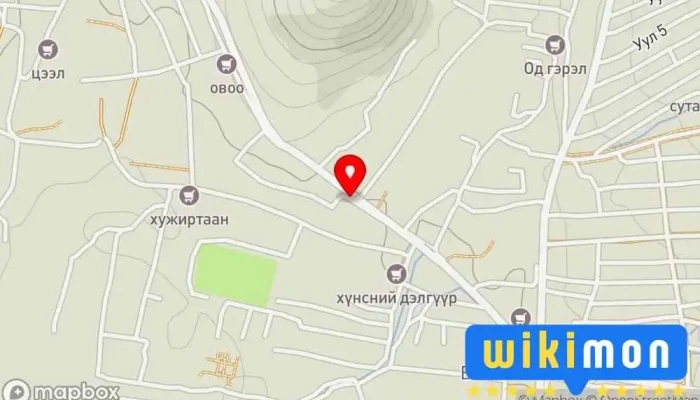 гэсэн газрын зураг Баруун салааны 1-р буудал Bus stop дээр Улаанбаатар