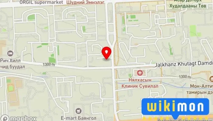 гэсэн газрын зураг Bogd Tower Properties ХХК Компаний Оффис дээр Улаанбаатар