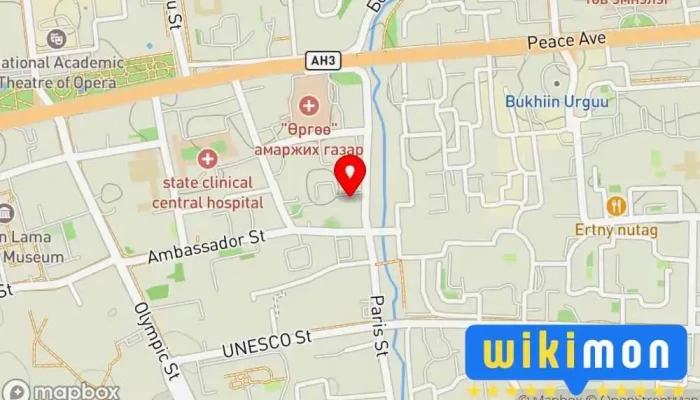 гэсэн газрын зураг Боловсролын зээлийн сан Боловсролын төв дээр Улаанбаатар