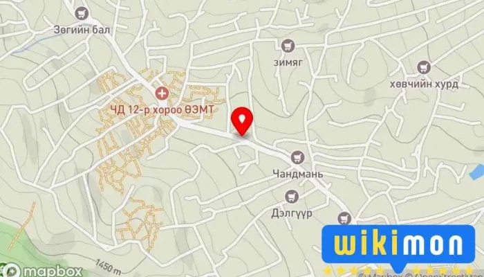 гэсэн газрын зураг Булгийн 6-р гудамж Bus stop дээр Улаанбаатар