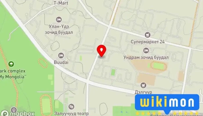 гэсэн газрын зураг Bulgogi Family Korean Food Солонгос хоолны ресторан дээр Дархан