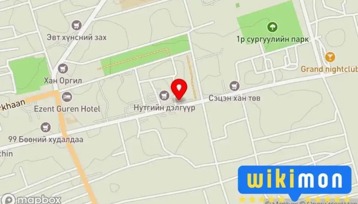 гэсэн газрын зураг BURTE hudaldaanii tuv (Davhar delguur) Худалдааны гудамж дээр Чингис