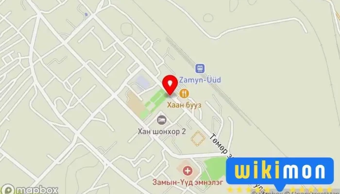 гэсэн газрын зураг Burug ereg HOTEL Дэн буудал дээр Замын-Үүд