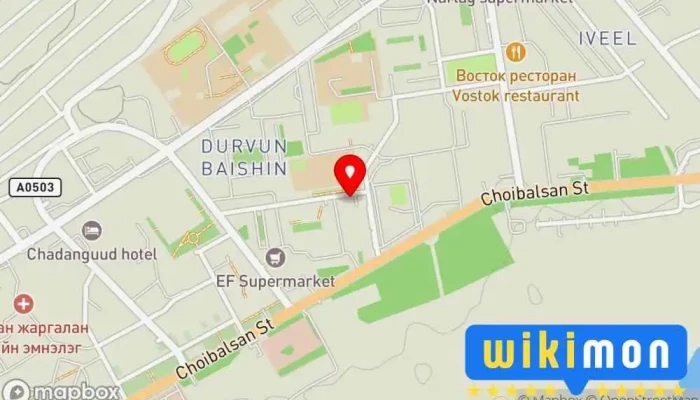 гэсэн газрын зураг Center Point Ресторан дээр Чойбалсан