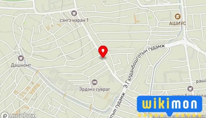 гэсэн газрын зураг Чингэлтэй 7-р гудамж Bus stop дээр Улаанбаатар