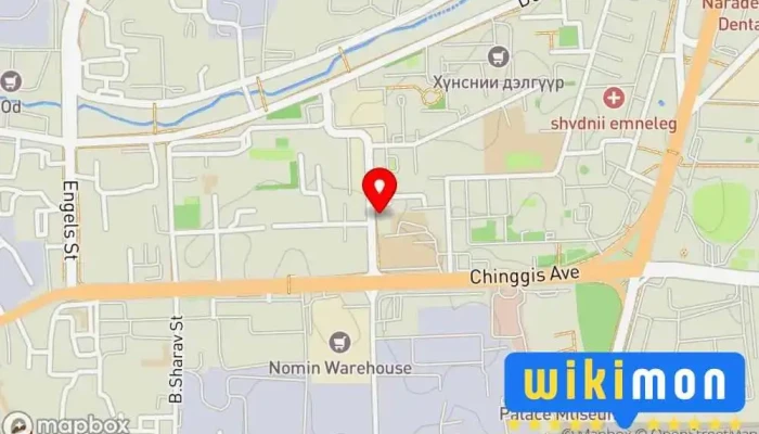 гэсэн газрын зураг CU Mongol 101 - 19-р хороолол Дэлгүүр дээр Улаанбаатар