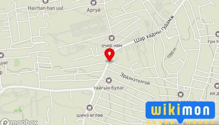 гэсэн газрын зураг Da Khuree market Автомашин дээр Улаанбаатар
