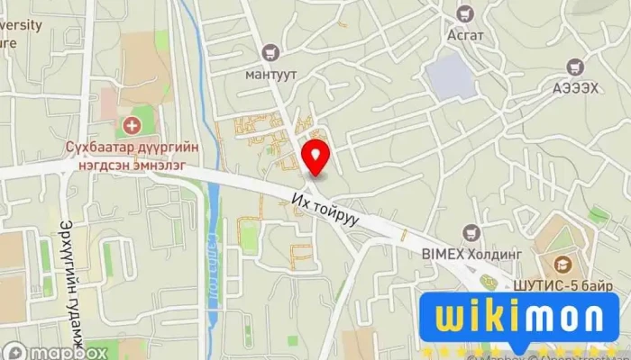 гэсэн газрын зураг Дарь Эх дугуй засвар Дугуй засварын төв дээр Улаанбаатар