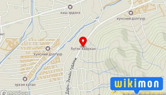 гэсэн газрын зураг Дарь эх завсар 1 Bus stop дээр Улаанбаатар