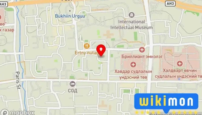 гэсэн газрын зураг Дэкирү-Япон хэл сургалтын төв Бэлтгэл сургууль дээр Улаанбаатар