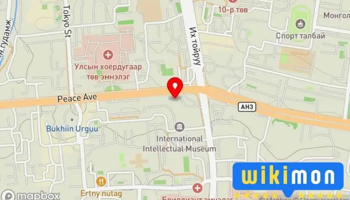 гэсэн газрын зураг Дэлхийн Зөн Монгол төв офис Төрийн бус байгууллага дээр Улаанбаатар