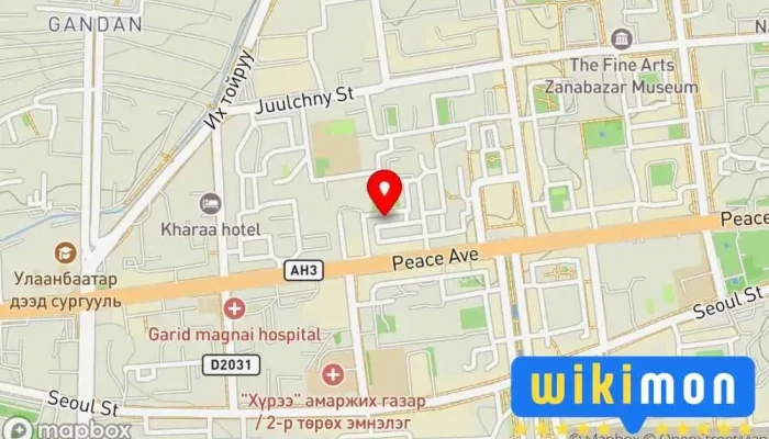 гэсэн газрын зураг Дэлхийн зууч - Солонгос, Япон, Англи хэлний сургалт, Баталгаат орчуулга Хэлний сургууль дээр Улаанбаатар