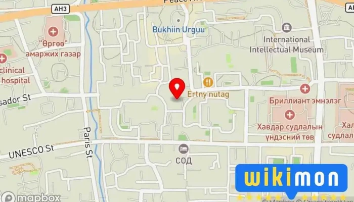 гэсэн газрын зураг D.Munkhuu Хамгаалалтын Үйлчилгээ дээр Улаанбаатар