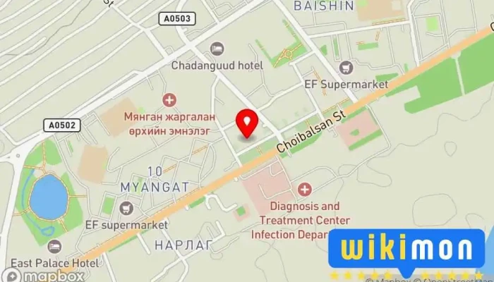 гэсэн газрын зураг Dornod post office Шуудан дээр Чойбалсан