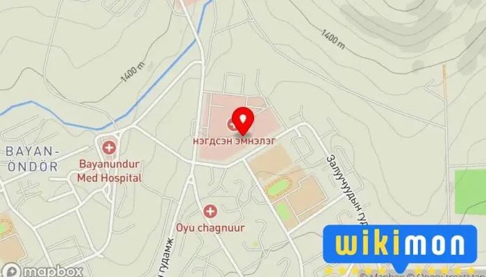 гэсэн газрын зураг Доторын тасаг Дотрын Эмч дээр Эрдэнэт