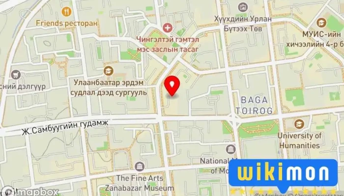 гэсэн газрын зураг Dream Hotel & Sauna Зочид буудал дээр Улаанбаатар