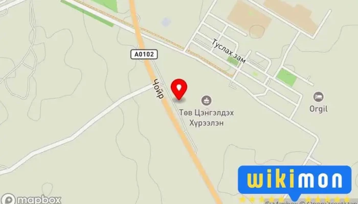 гэсэн газрын зураг Dream Oasis Restaurant Ресторан дээр Чойр