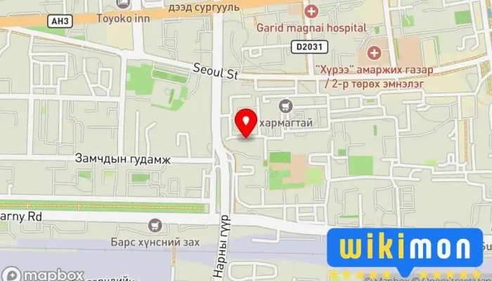 гэсэн газрын зураг Drive Mongolia Машин түрээслүүлэх газар, Мотоцикл Түрээслэх Товчоо, Аяллын Компани дээр Улаанбаатар