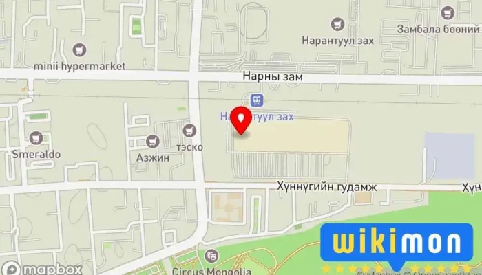 гэсэн газрын зураг Dunjingarav Market 1 Зах дээр Улаанбаатар