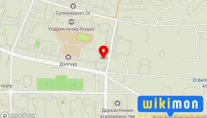 гэсэн газрын зураг Ehlel studio Түр байрлах байр дээр Дархан