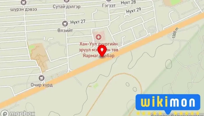 гэсэн газрын зураг Эмнэлгийн буудал Bus stop дээр Улаанбаатар