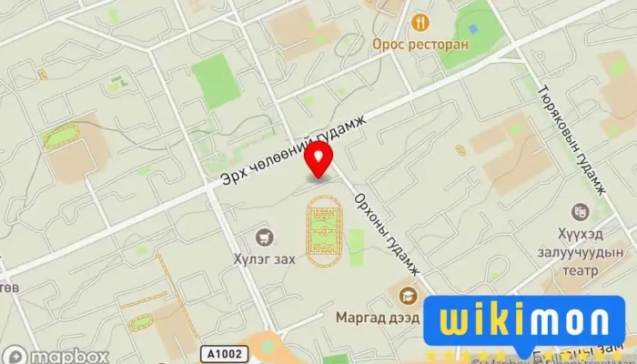гэсэн газрын зураг Energy club Ресторан дээр Эрдэнэт