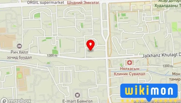 гэсэн газрын зураг Erdee bair Нийтийн орон сууц дээр Улаанбаатар