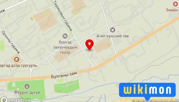 гэсэн газрын зураг Erdenet Түр байрлах байр дээр Эрдэнэт