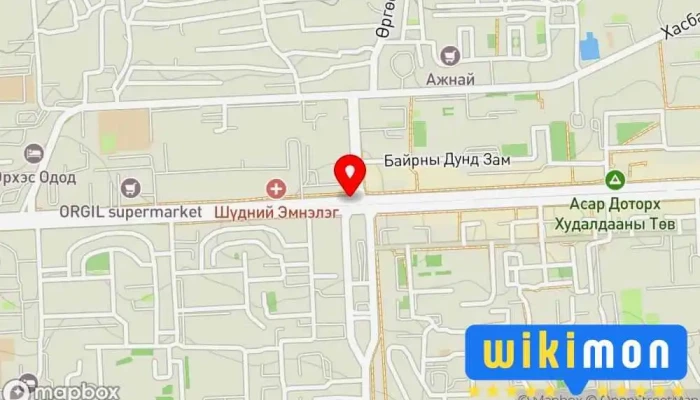 гэсэн газрын зураг Эрдмийн түлхүүр бичиг хэргийн дэлгүүр, хаагдсан байдаггүй газар Бичиг хэрэгслийн дэлгүүр дээр Улаанбаатар