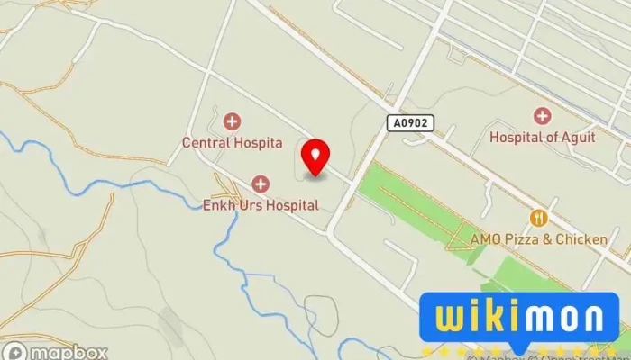 гэсэн газрын зураг Эрүүл Мэндийн Газар Түр байрлах байр дээр Булган
