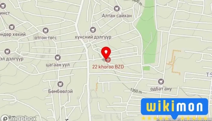 гэсэн газрын зураг Эрүүл оршихуй өрхийн эрүүл мэндийн төв Эмнэлэг дээр Улаанбаатар