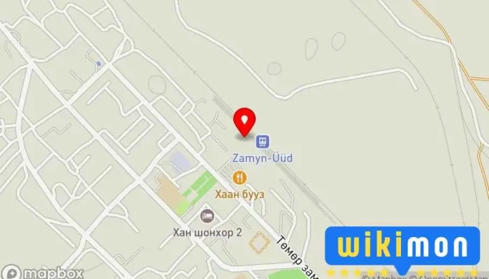 гэсэн газрын зураг Fast foor restaurant Ресторан дээр Замын-Үүд